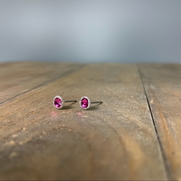 Artist Made Swarovski Crystal Studs - Picture 2 of 6